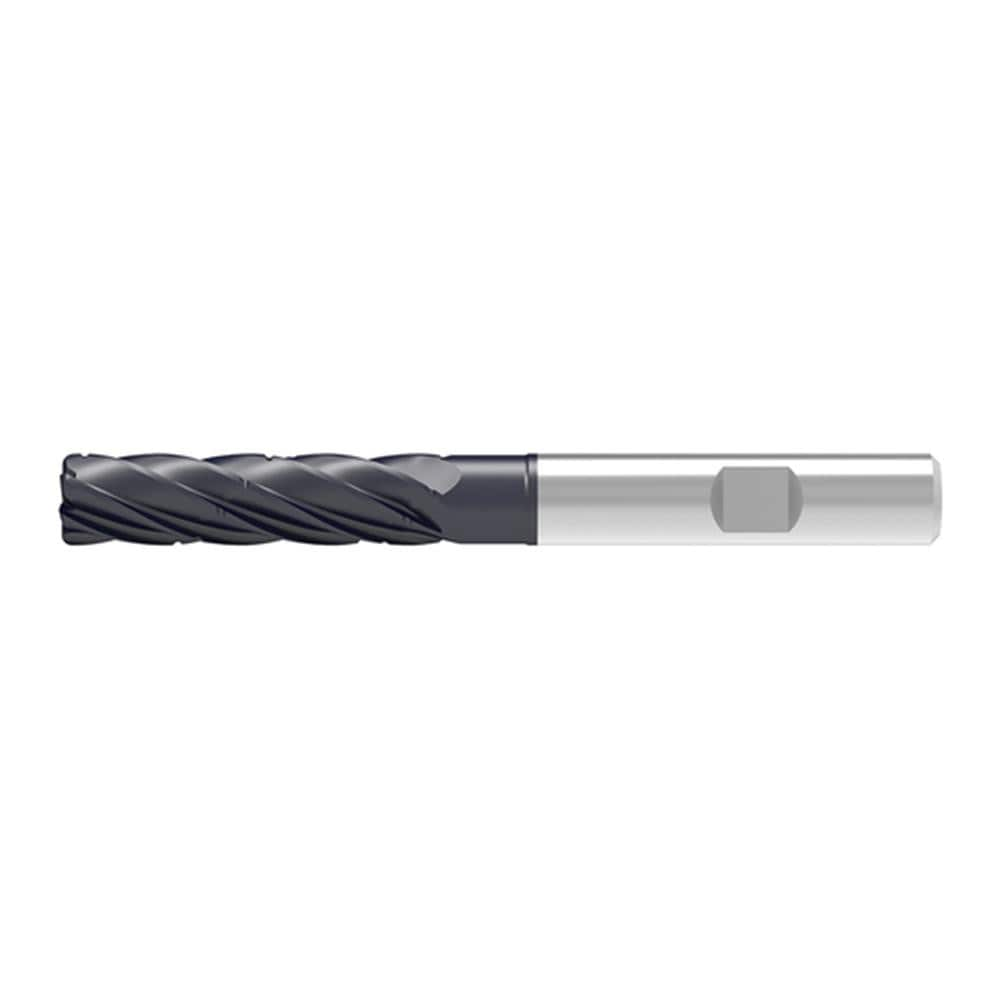 Corner Radius End Mill: 10.00 mm Dia, 51.00 mm LOC, 0.20 mm Radius, 5 Flute, Solid Carbide