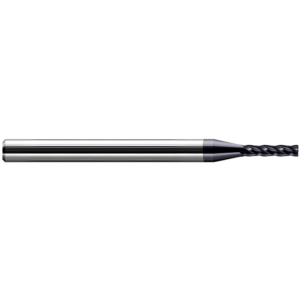 Corner Radius End Mill: 0.1000" Dia, 1/2" LOC, 0.0050" Radius, 4 Flute, Solid Carbide