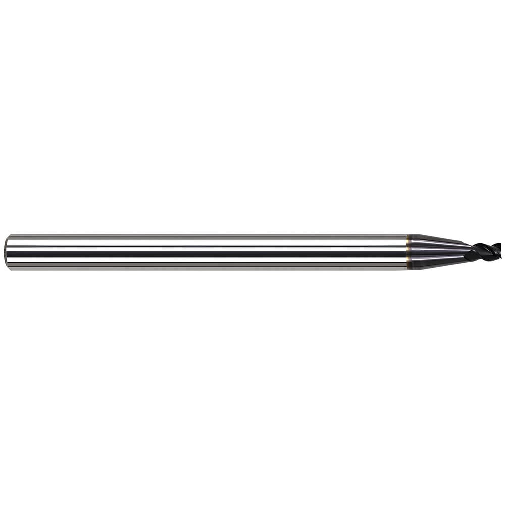 Corner Radius End Mill: 1/8" Dia, 3/16" LOC, 0.0030" Radius, 4 Flute, Solid Carbide