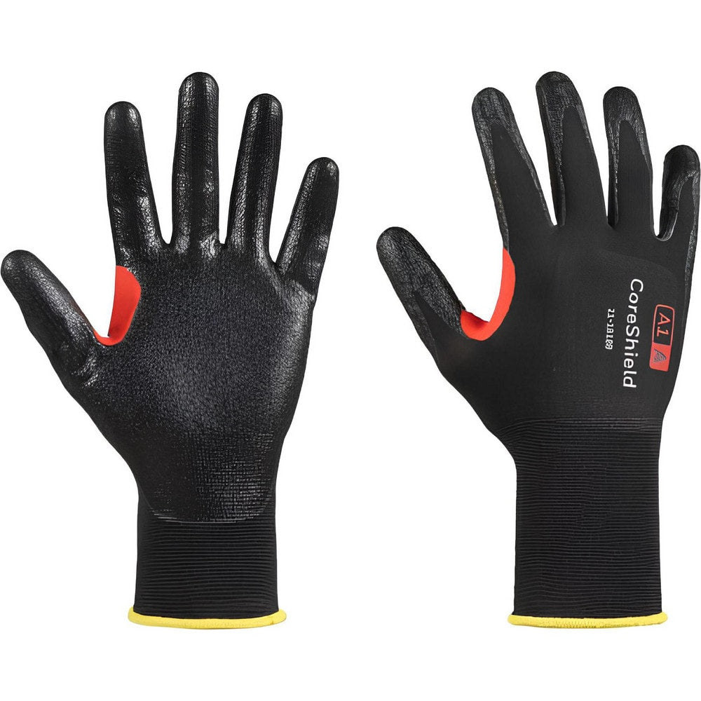 Cut, Puncture & Abrasion-Resistant Gloves: CoreShield 21-1818B, Size 2X-Large, ANSI Cut A1, ANSI Puncture 1, Nitrile, Nylon