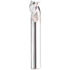 Corner Radius End Mill: 1/2" Dia, 1-1/4" LOC, 0.1200" Radius, 3 Flute, Solid Carbide