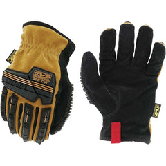 Cut & Puncture-Resistant Gloves: Mechanix Wear LDMPLT-X75, Size 2X-Large, ANSI Cut A4, ANSI Puncture 3, Leather Lined, Leather