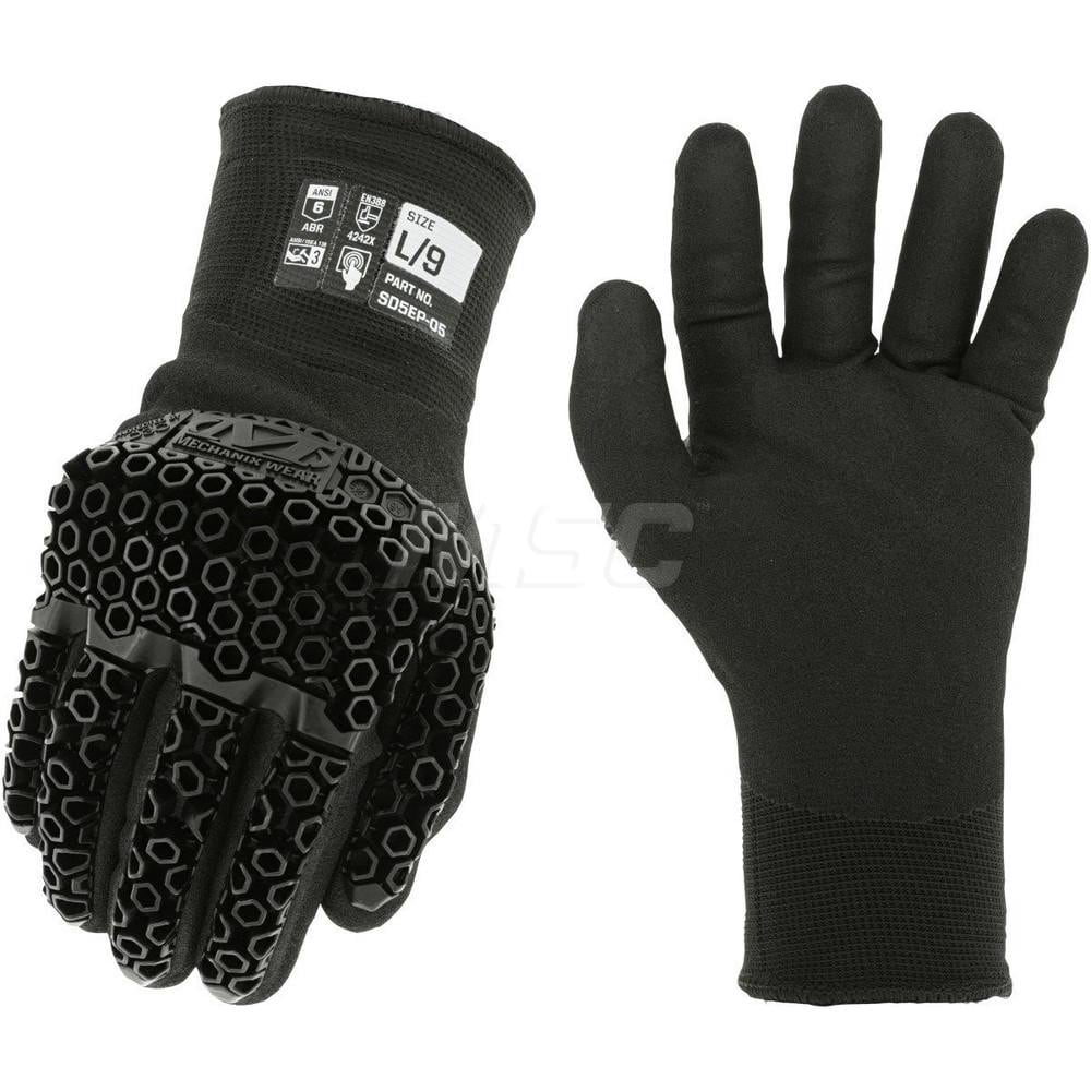 Impact Gloves: M-Pact SPEEDKNIT&trade; M-PACT D3O THERMAL SD5EP05, Size Small, Nitrile-Coated Knit & Nylon