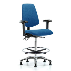 ESD Task Chair: Conductive Cloth, 36" Seat Height, Blue