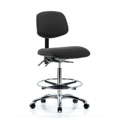 ESD Task Chair: Conductive Cloth, 36" Seat Height, Black