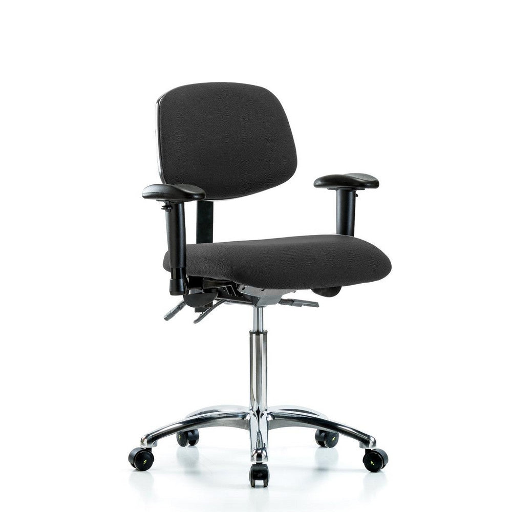 ESD Task Chair: Conductive Cloth, 29" Seat Height, Black