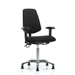 ESD Task Chair: Conductive Cloth, 29" Seat Height, Black