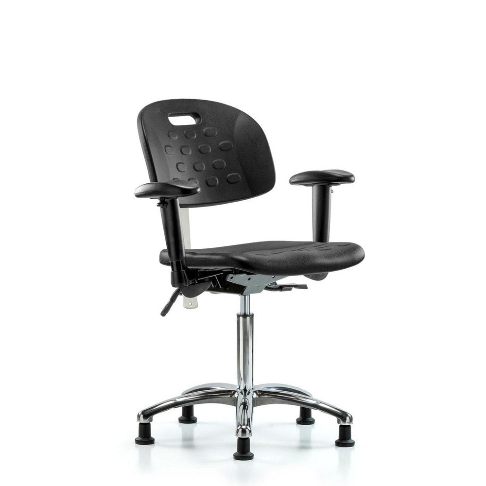 Clean Room Task Chair: Polyurethane, 28" Seat Height, Black