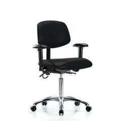 ESD Task Chair: ESD Vinyl, 29" Seat Height, Black