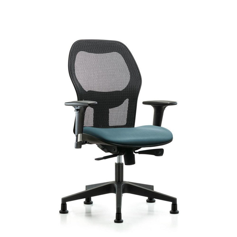 Mesh Office Task Chair: Vinyl, 23" Seat Height, Storm