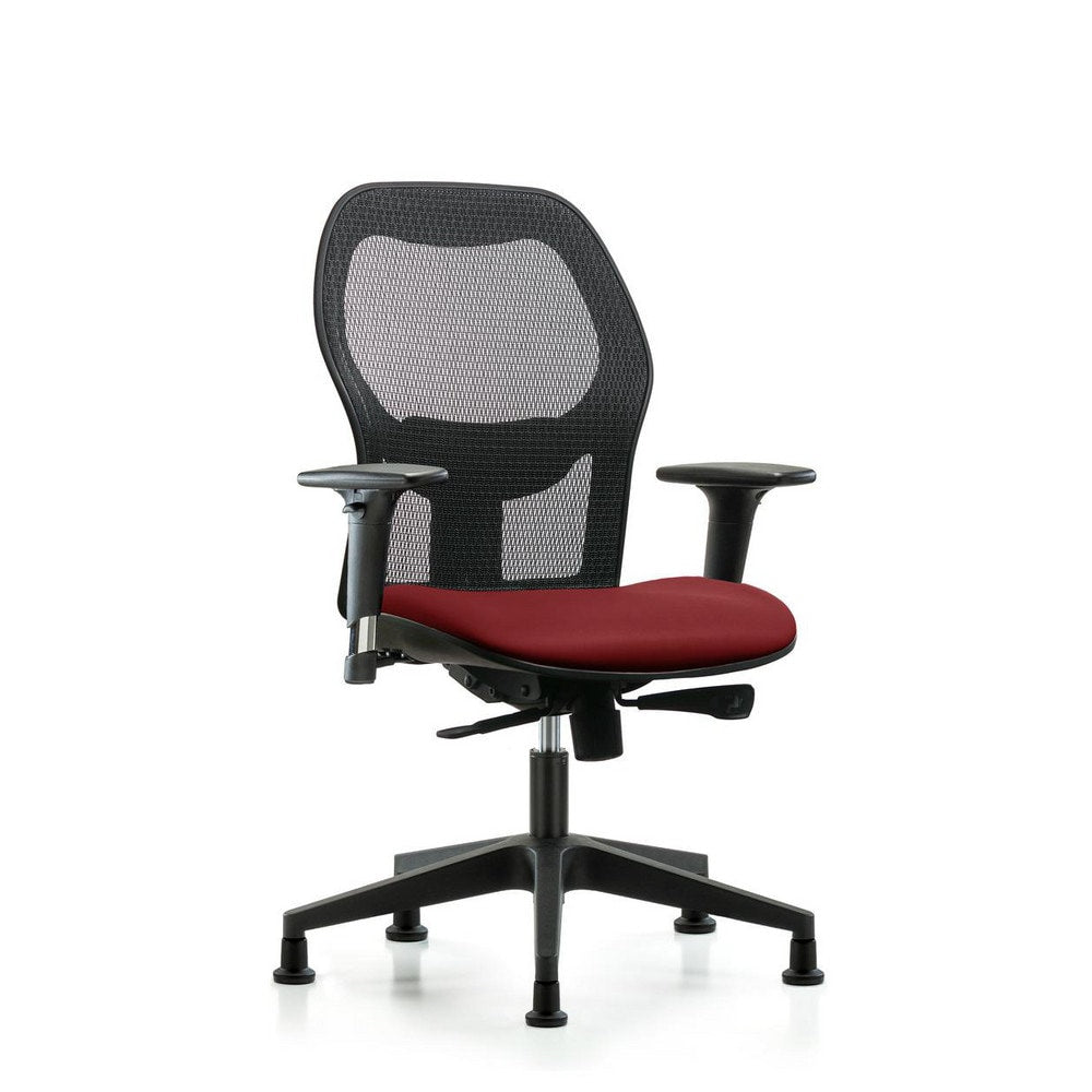 Mesh Office Task Chair: Vinyl, 23" Seat Height, Borscht