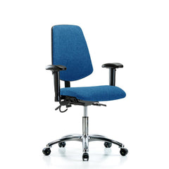 ESD Task Chair: Conductive Cloth, 24" Seat Height, Blue