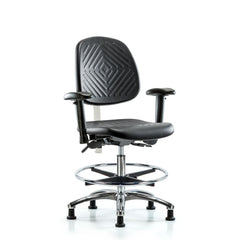 Clean Room Task Chair: Polyurethane, 28" Seat Height, Black