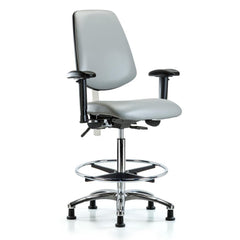 Clean Room Task Chair: Vinyl, 36" Seat Height, Dove Gray