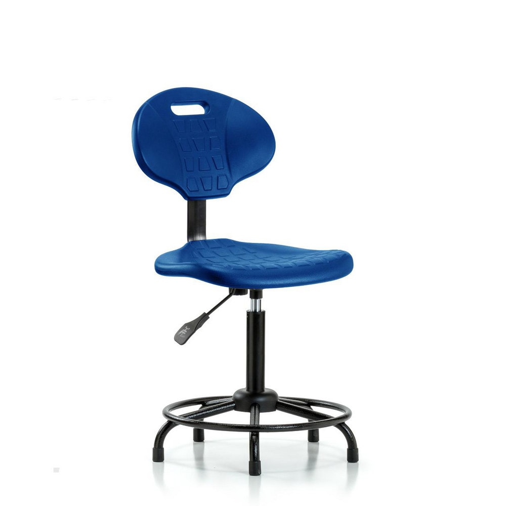 Polyurethane Task Chair: Polyurethane, 28-1/2" Seat Height, Blue