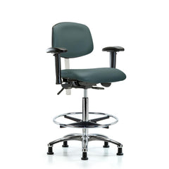 Clean Room Task Chair: Vinyl, 36" Seat Height, Colonial Blue