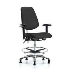 Clean Room Task Chair: Vinyl, 29" Seat Height, Black