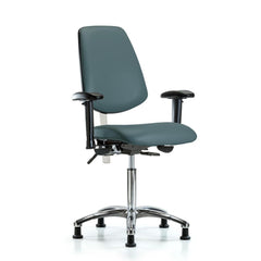 Clean Room Task Chair: Vinyl, 29" Seat Height, Colonial Blue