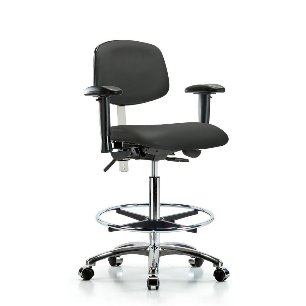 Clean Room Task Chair: Vinyl, 36" Seat Height, Charcoal