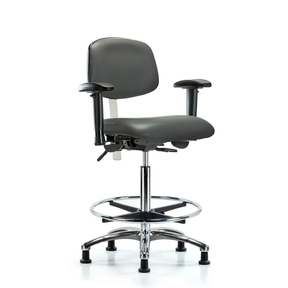 Clean Room Task Chair: Vinyl, 36" Seat Height, Carbon