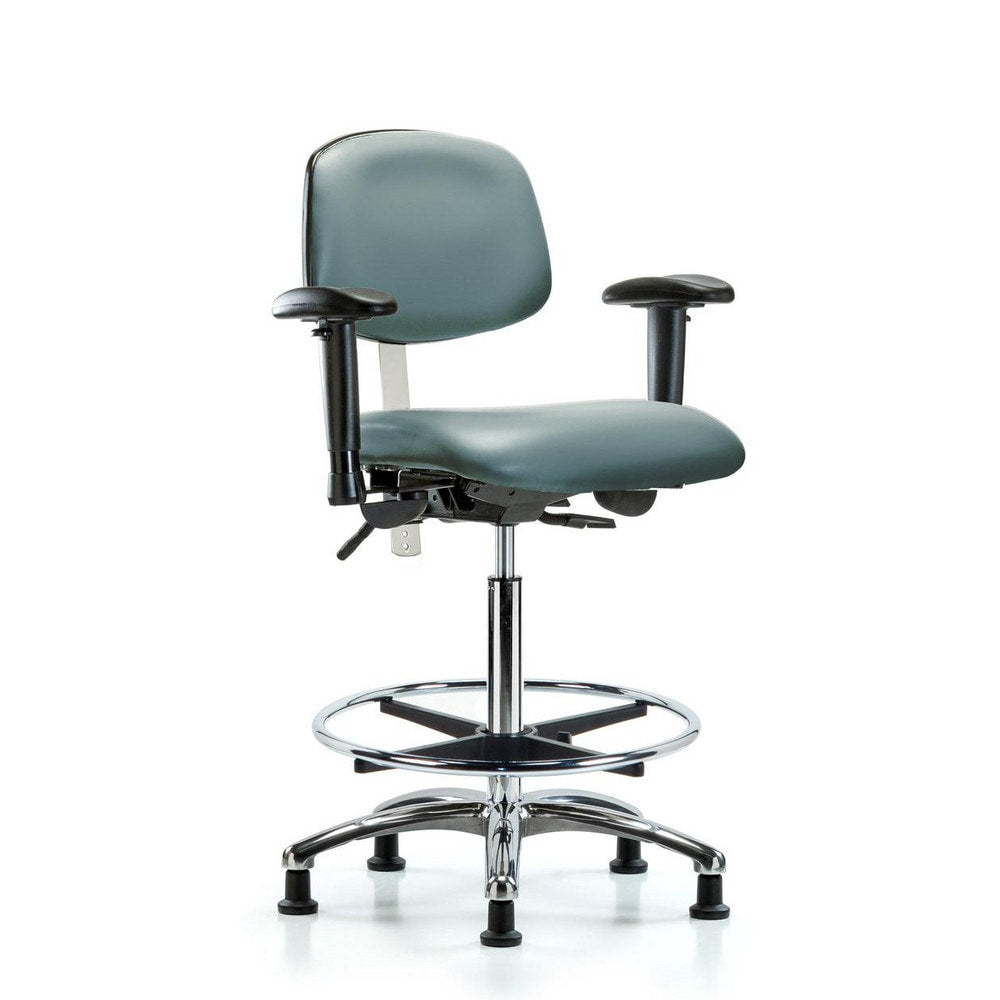 Clean Room Task Chair: Vinyl, 36" Seat Height, Storm