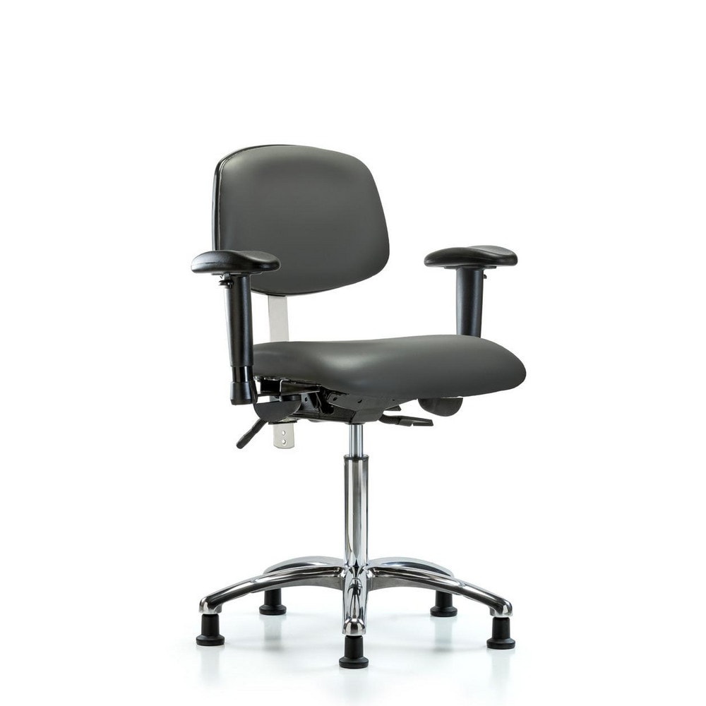 Clean Room Task Chair: Vinyl, 29" Seat Height, Carbon