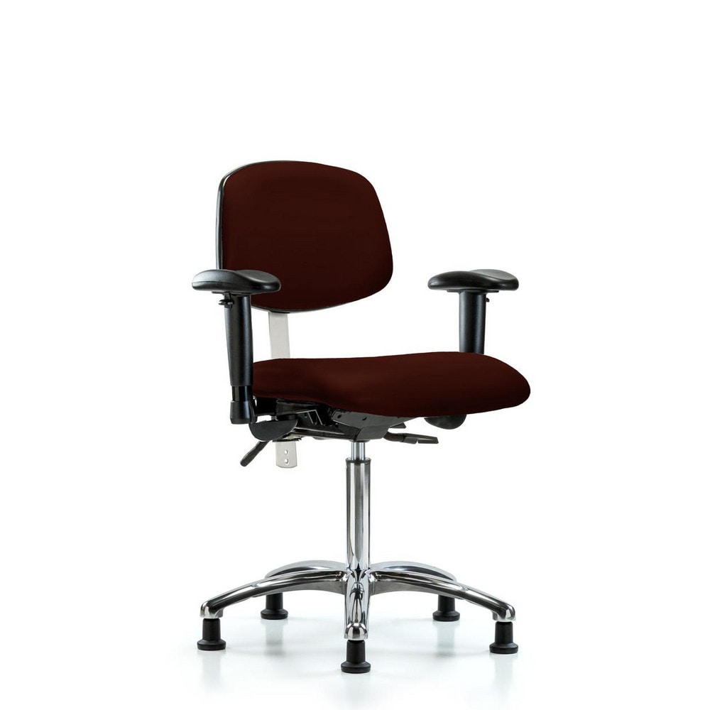 Clean Room Task Chair: Vinyl, 29" Seat Height, Burgundy