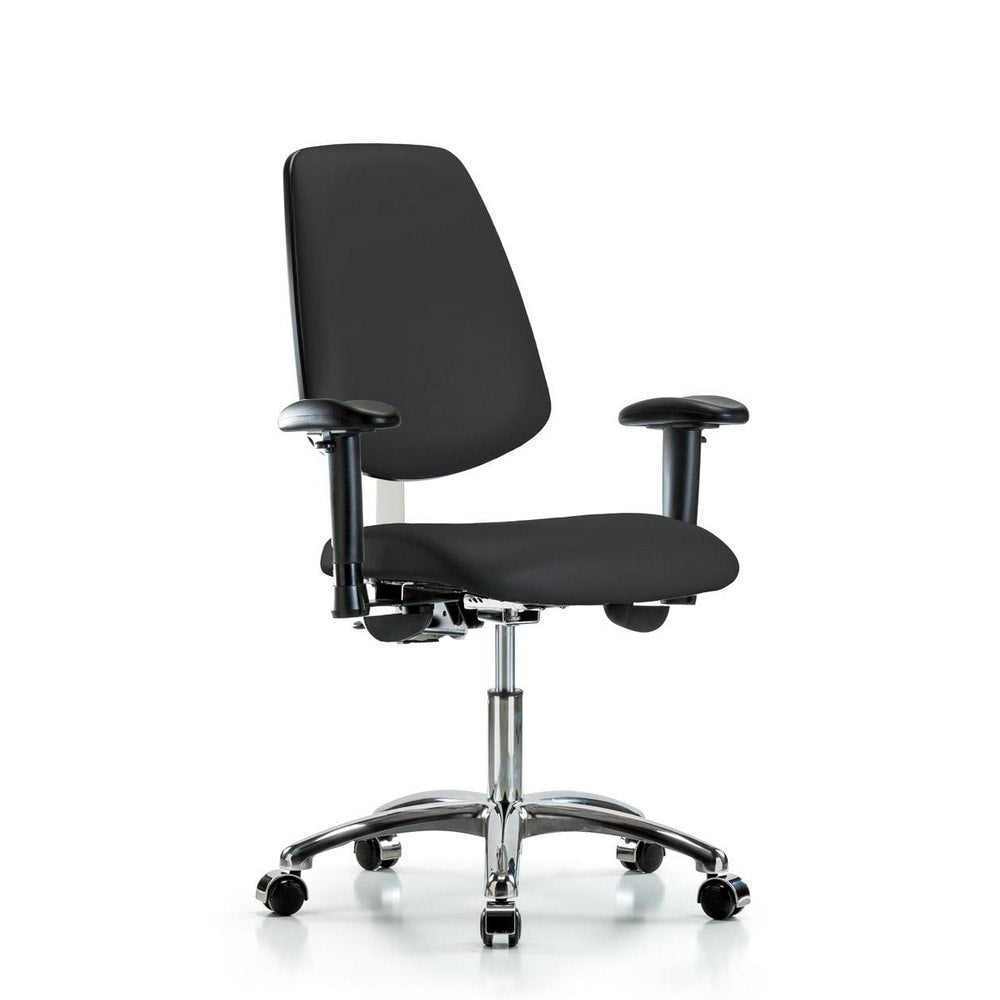 Clean Room Task Chair: Vinyl, 24" Seat Height, Black