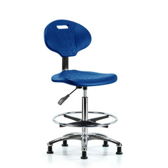 Polyurethane Task Chair: Polyurethane, 33-1/2" Seat Height, Blue