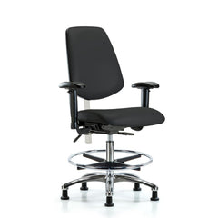 Clean Room Task Chair: Vinyl, 29" Seat Height, Black