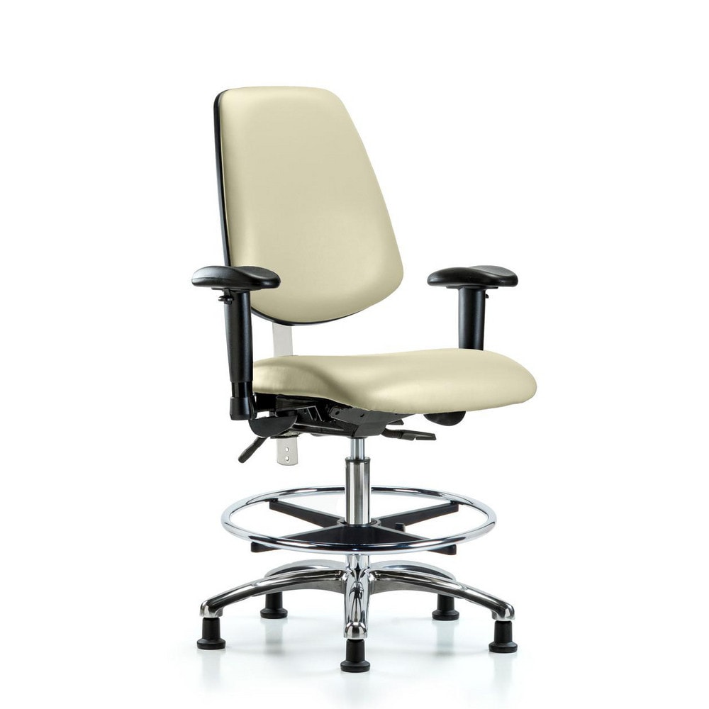 Clean Room Task Chair: Vinyl, 29" Seat Height, Adobe White