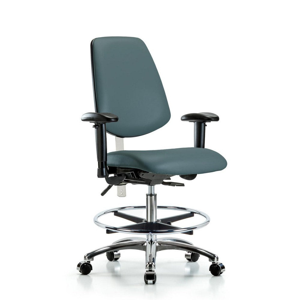 Clean Room Task Chair: Vinyl, 29" Seat Height, Colonial Blue