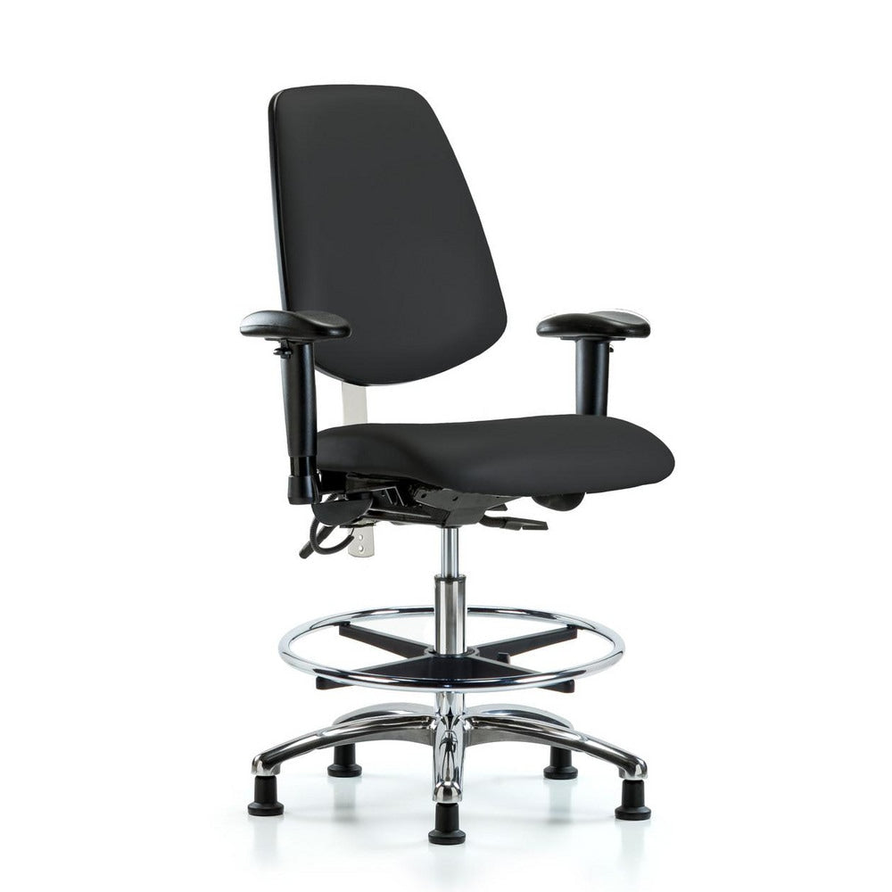 Clean Room & ESD Task Chair: ESD Vinyl, 29" Seat Height, Black