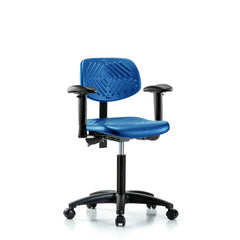 Polyurethane Task Chair: Polyurethane, 26-3/4" Seat Height, Blue