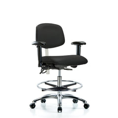 Clean Room & ESD Task Chair: ESD Vinyl, 29" Seat Height, Black