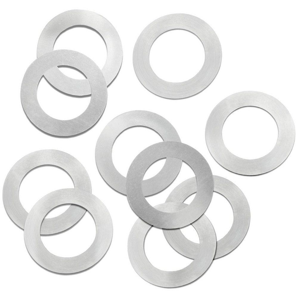 Metal Shim Stock: Round Shim, 0.0930" Thick, 2-1/8" Long, 2-1/8" Wide, 1010 Steel