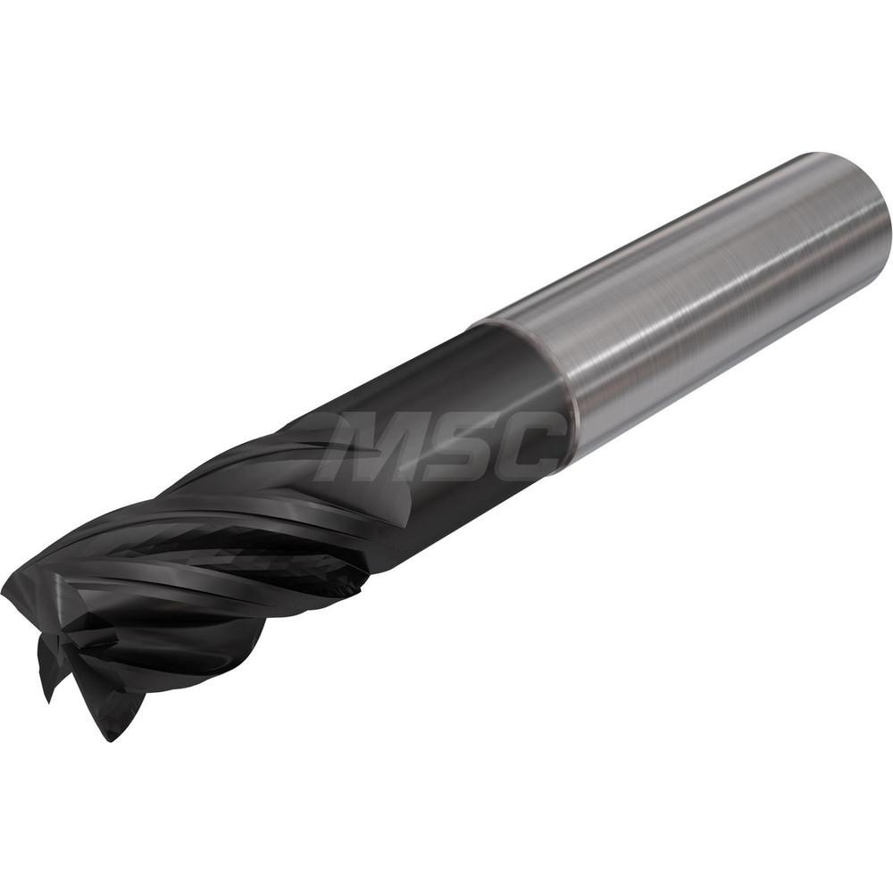 Square End Mill: 1/2" Dia, 1-1/4" LOC, 4 Flute, Solid Carbide