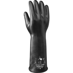 Chemical Resistant Gloves: SHOWA 891, Size Large, Viton-Coated, Viton/Butyl, Unsupported, Type A Chemical Resistant Gloves