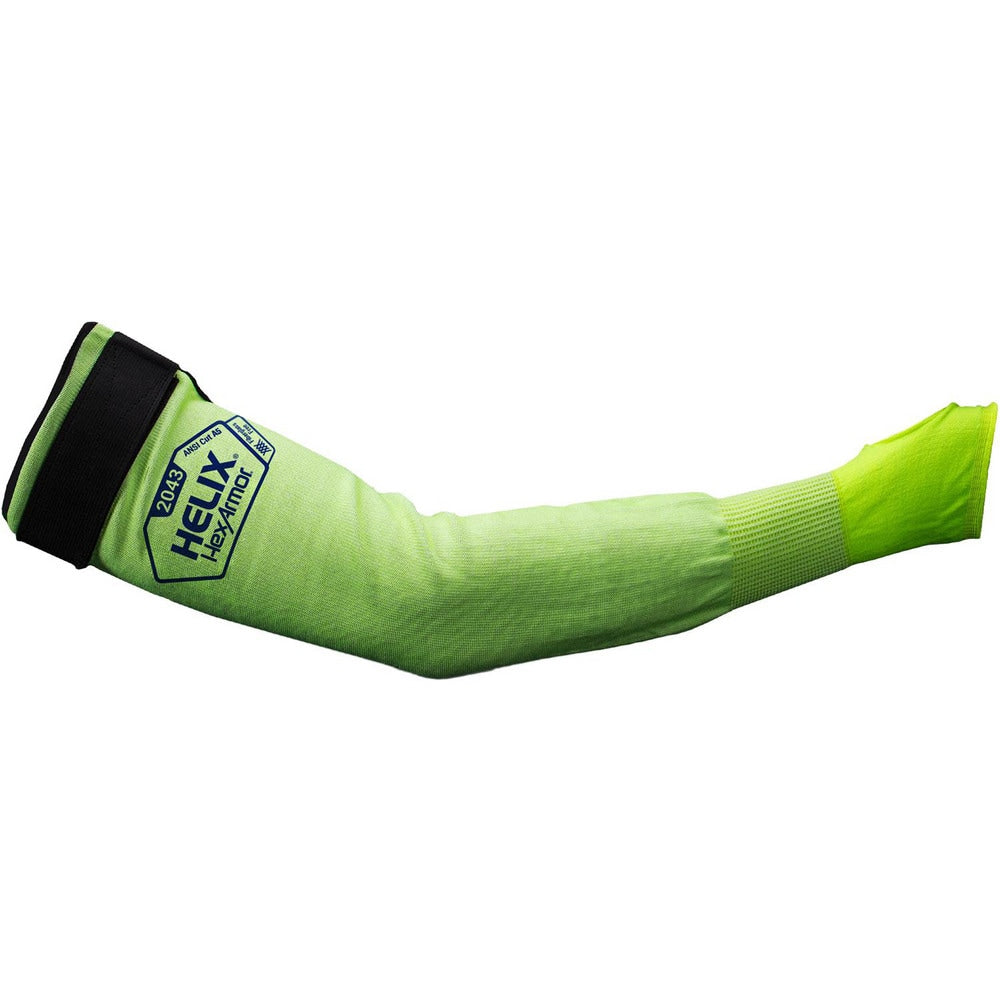 Cut & Puncture-Resistant Sleeve: Size Universal, HPPE & Nylon, High-Visibility Green, ANSI Cut A5