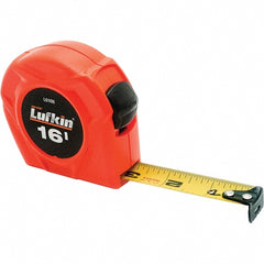 Tape Measure: 16' Long, 3/4" Width, Yellow Blade