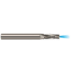 Helical Flute Thread Mill: 2-56, Internal & External, 3 Flute, 0.1250" Shank Dia, Solid Carbide