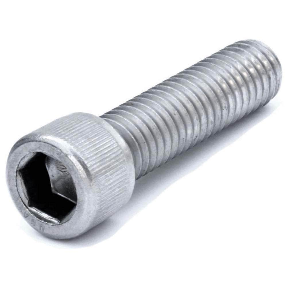 Hex Socket Cap Screw: 3/8-16 Thread, 1/2" Length Under Head, Stainless Steel, Bright/Uncoated Finish