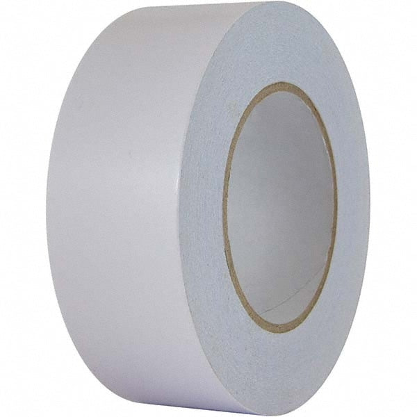 White Double-Sided Paper Tape: 48 mm Wide, 50 m Long, 6.8 mil Thick, Acrylic Adhesive