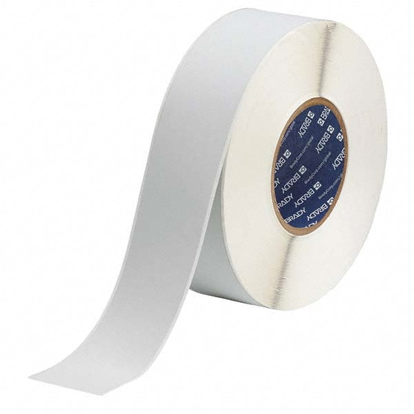 Continuous Tape for Printer: 2" x 300', Polyester, Light Gray