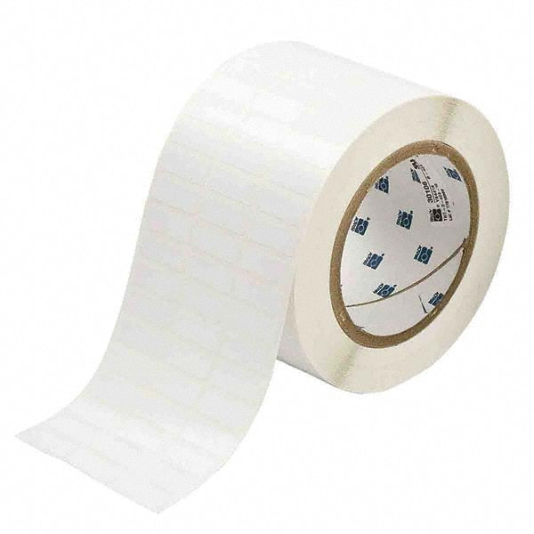 Label Maker Label: White, Polyester, 10,000 per Roll