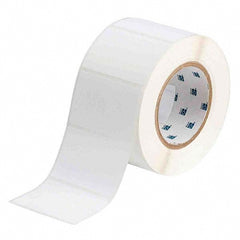 Label Maker Label: White, Polyester, 1,000 per Roll