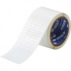 Label Maker Label: White, Polyester, 10,000 per Roll