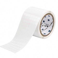 Label Maker Label: White, Polyester, 3/8" OAW, 10,000 per Roll