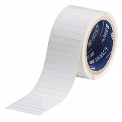 Label Maker Label: White, Polyester, 2,500 per Roll