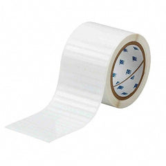 Label Maker Label: White, Polyester, 2,500 per Roll